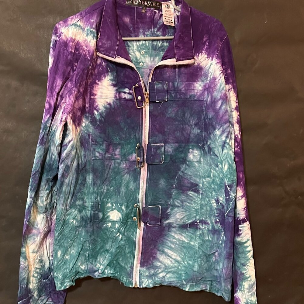 Lip Service Straight Jacket Bondage Tie Dye Size XL RARE Y2K